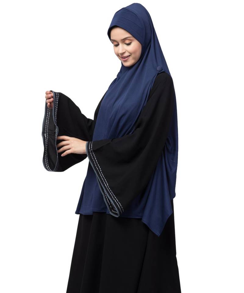 Nazneen buttons at shoulder Malaysian Hijab