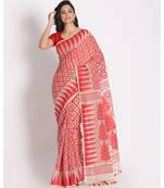 Ivory Jecquard Jamdani Saree Without Blouse