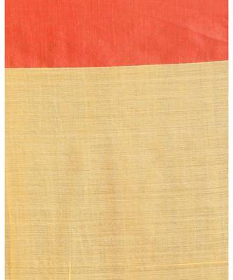 Dark Yellow Cotton Handloom saree 4