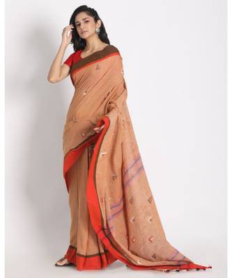 Sepia Cotton Handloom Saree 2