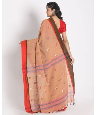 Sepia Cotton Handloom Saree 3