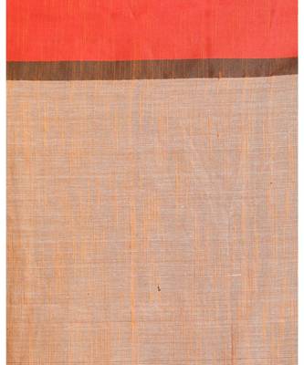 Sepia Cotton Handloom Saree 4