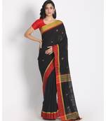 Black Cotton Handloom Saree
