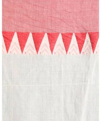 Temple Design Khadi Cotton Handloom Saree Geometric Hand weaving Pallu 4