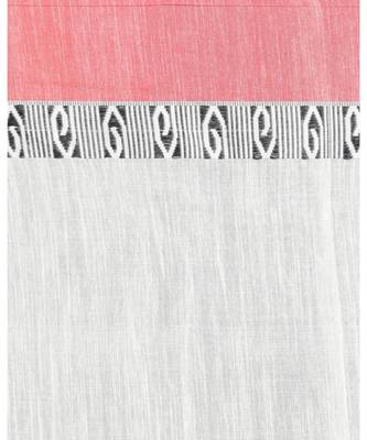 Red Border White Begampuri Organic Khadi Cotton Saree 4