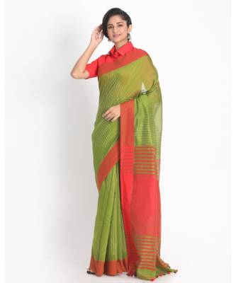 All Over Kantha Work Ocado Handloom Blended Cotton Saree 1