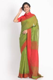 All Over Kantha Work Ocado Handloom Blended Cotton Saree
