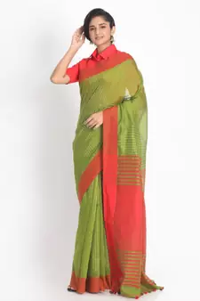 All Over Kantha Work Ocado Handloom Blended Cotton Saree
