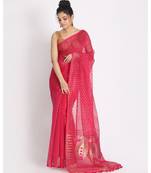 Pink Jecquard Jamdani Saree