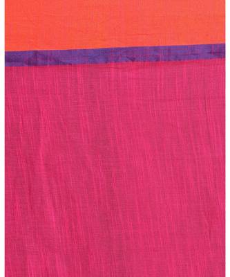 Rose Red Cotton Handloom With Weaving Motif 4