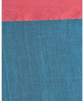 Teal Cotton Handloom Saree With Weaving Motif 4