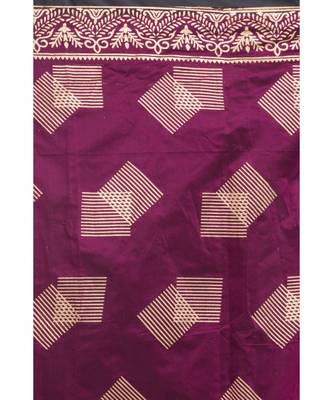 Magenta handloom festive saree 4