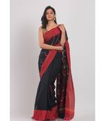 Black handloom cotton saree