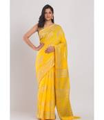 Yellow Handloom Festive Saree