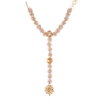kundan and Pearl Adjustable Chain Ring Bracelet/ Hath phool for Women 1