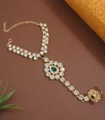 Traditional Haath Phool/Panja/Adjustable Bracelet with Ring for Women