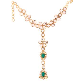 Traditional Kundan Haath Phool/Panja/Adjustable Bracelet with Ring for Women 3