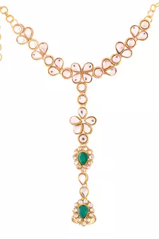 Traditional Kundan Haath Phool/Panja/Adjustable Bracelet with Ring for Women