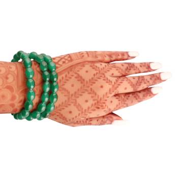 Traditional Handcrafted 3 Layer Emerald Beaded Bracelet For Women & Girls 3