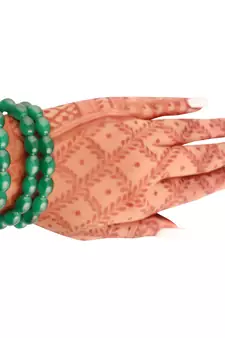Traditional Handcrafted 3 Layer Emerald Beaded Bracelet For Women & Girls