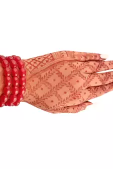 Intricately Handcrafted 3 Layer Ruby Beaded Bracelet For Women & Girls