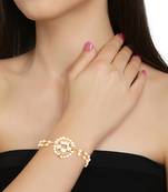 Intricately Designed Handcrafted Bracelets Embellished with Kundan & Pearl