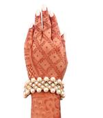 Intricately Designed Handcrafted Bracelets Embellished with Kundan & Pearl For Women/Girls