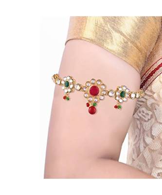 Gold Plated Kundan Designer Bajubandh Jewellery Set for Women 1