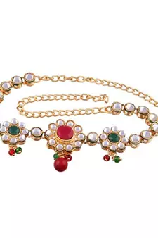 Gold Plated Kundan Designer Bajubandh Jewellery Set for Women