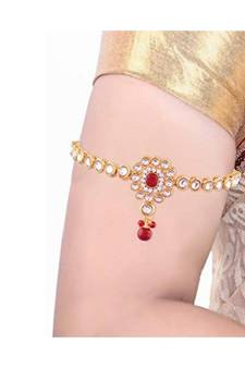 Gold Plated Kundan Bajubandh Jewellery Set for Women