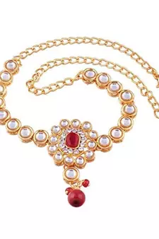Gold Plated Kundan Bajubandh Jewellery Set for Women