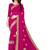 Wine Embroidery Georgette Saree With Blouse