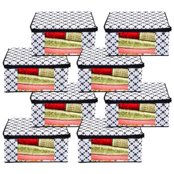 Shree Shyam Products White Box Saree Cover, 8 Pcs Set Non Woven White (7-8 Sarees Capacity) 1