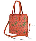 Shree Shyam Product Designer Print Cotton Printed 15.6" Screen Size Laptop Bag Peach Color