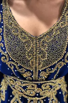 Sale Moroccan Kaftan Abaya Maxi Hand Zari Islamic Floor Length Dress