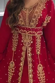 Sale Moroccan Kaftan Abaya Maxi Hand Zari Islamic Floor Length Dress