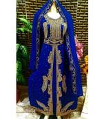 Moroccan Kaftan Abaya Maxi Hand Zari Islamic Floor Length Dress