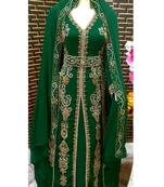 Moroccan Kaftan Abaya Maxi Hand Zari Islamic Floor Length Dress