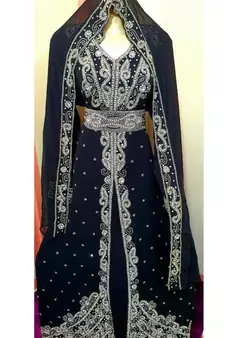 Moroccan Kaftan Islamic Full Sleeve Wedding Gown Dress Takshita Var Very Fancy Gown