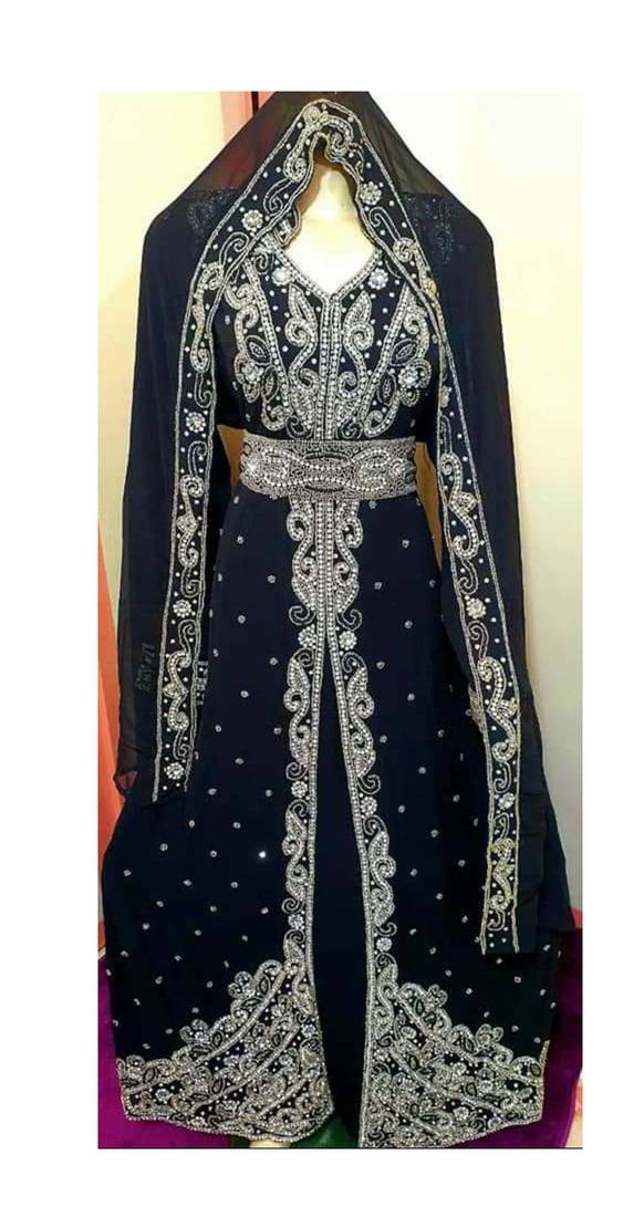 Moroccan Kaftan Islamic Full Sleeve Wedding Gown Dress Takshita Var Very Fancy Gown