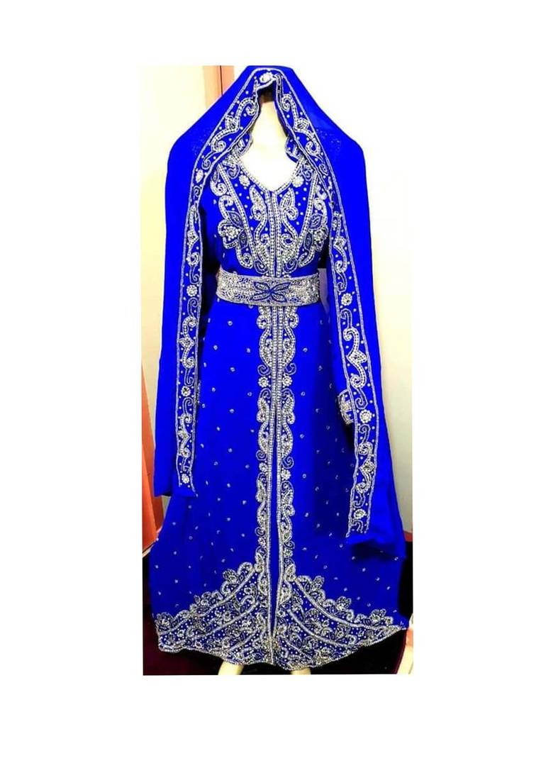 Moroccan Kaftan Islamic Full Sleeve Wedding Gown Dress Takshita Var Very Fancy Gown