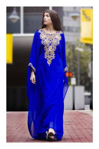 Moroccan Kaftan Islamic Full Sleeve Wedding Gown Dress Takshita Var Very Fancy Gown
