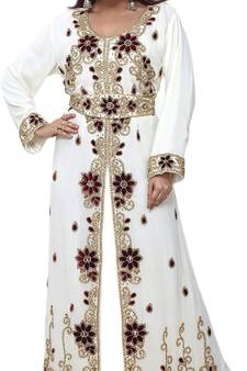 Moroccan Kaftan Abaya Maxi Hand Zari Islamic Floor Length Dress