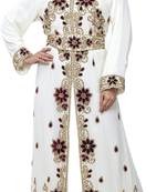 Moroccan Kaftan Abaya Maxi Hand Zari Islamic Floor Length Dress