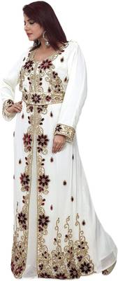Moroccan Kaftan Abaya Maxi Hand Zari Islamic Floor Length Dress 3