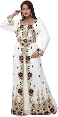 Moroccan Kaftan Abaya Maxi Hand Zari Islamic Floor Length Dress 5