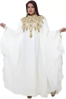 Moroccan Kaftan Islamic Full Sleeve Wedding Gown Dress Takshita Var Very Fancy Gown