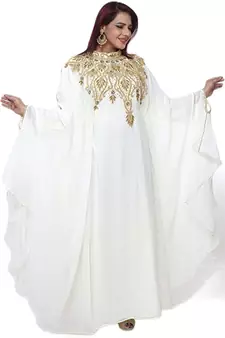Moroccan Kaftan Islamic Full Sleeve Wedding Gown Dress Takshita Var Very Fancy Gown