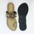 gold synthetic sandals flats women footwear