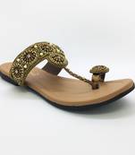 beige synthetic sandals flats women footwear